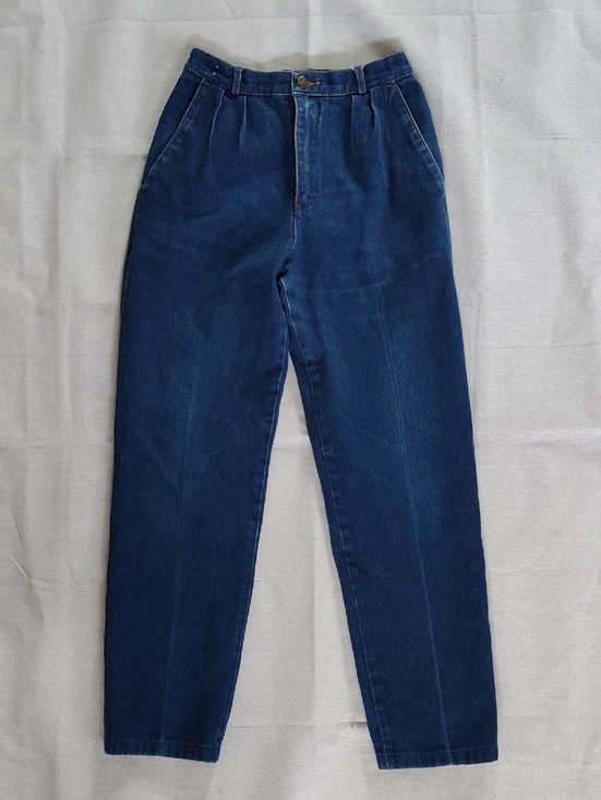 Jordache Denim - Vintage Jordache Indigo Denim Pleated Jeans